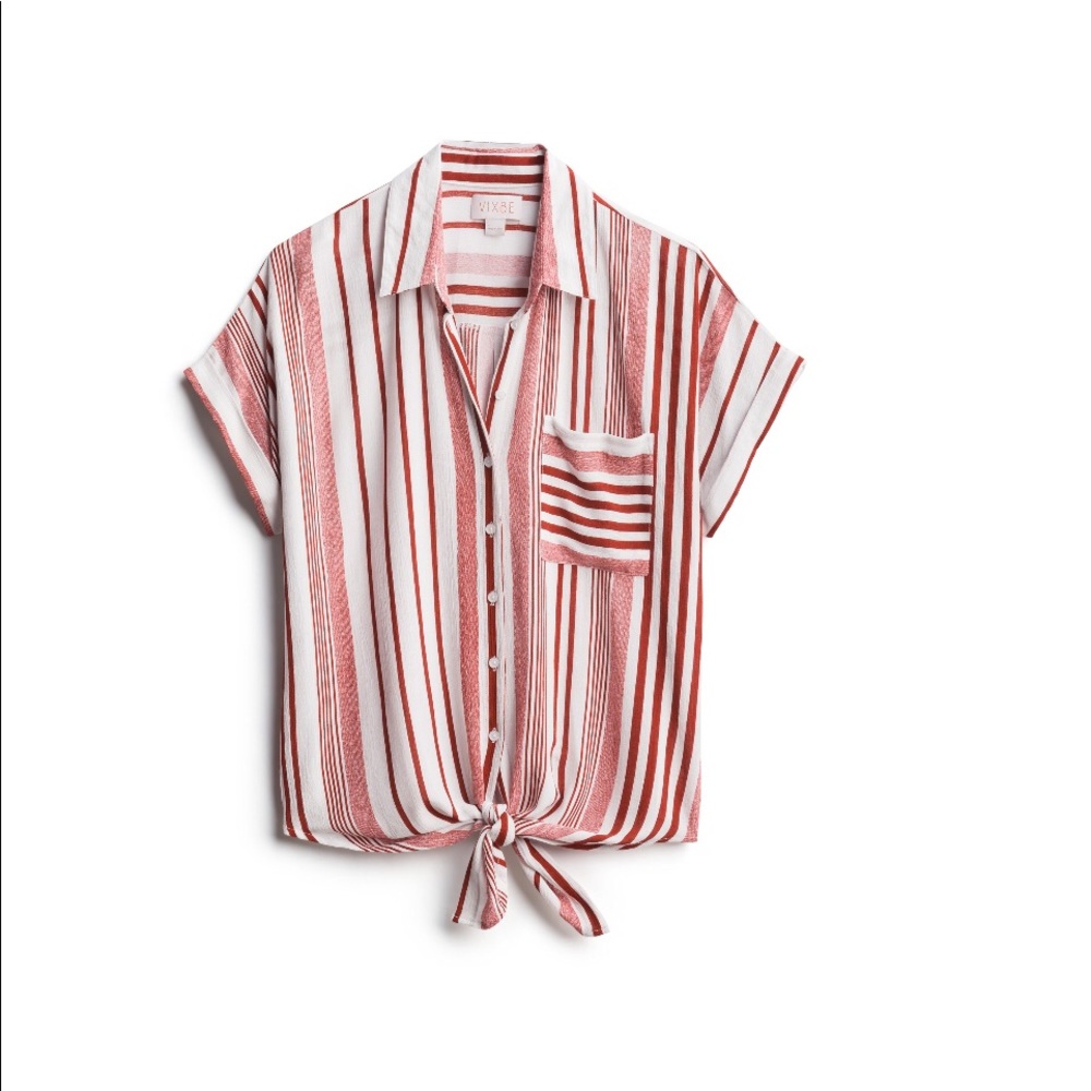2/$20 Serah Tie Front Top